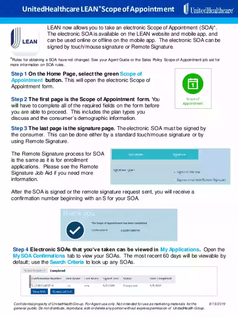 electronic scope of appointment Preview on Page 1