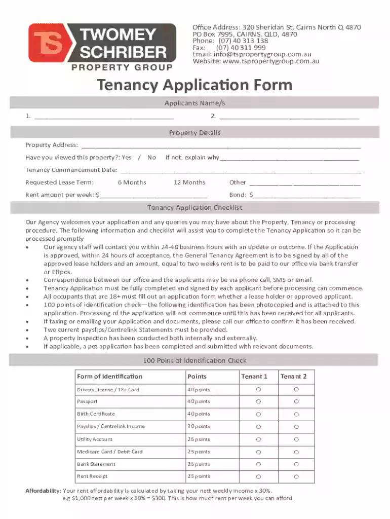 twomey schriber application form Preview on Page 1