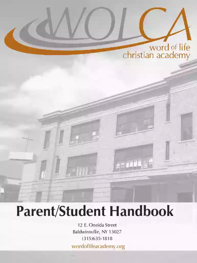 PDF Parent Student Handbook - Word of Life Christian Academy Preview on Page 1