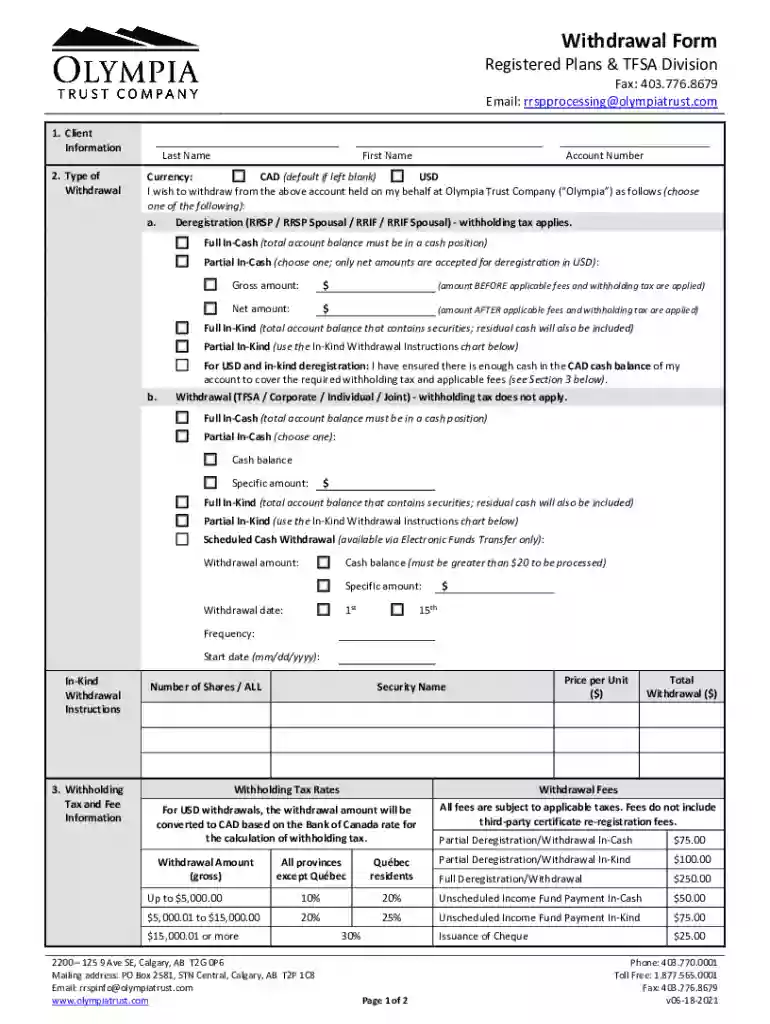 canada tfsa withdrawal Preview on Page 1