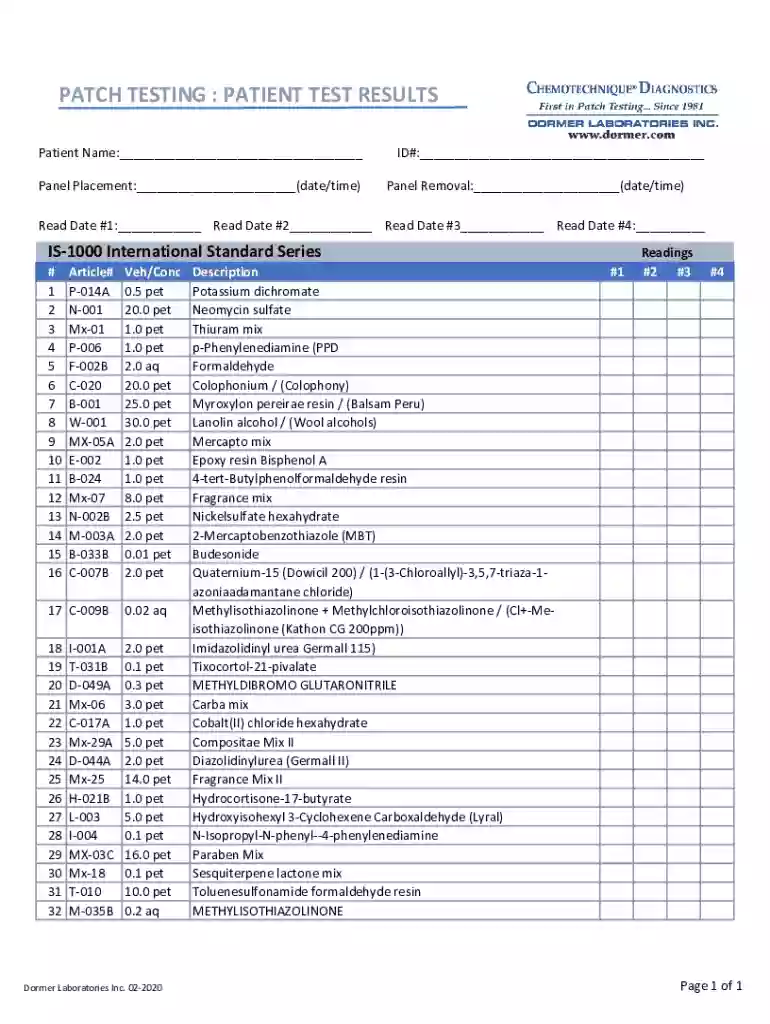 smartpractice shopcategoryT R U E TEST Ready-to-Use Patch Test Panels - SmartPractice Preview on Page 1