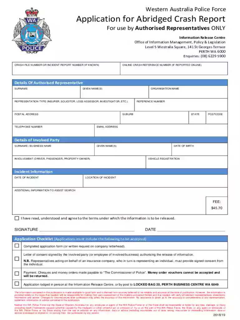 police report Preview on Page 1