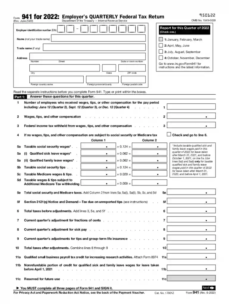 941 form 2024 Preview on Page 1