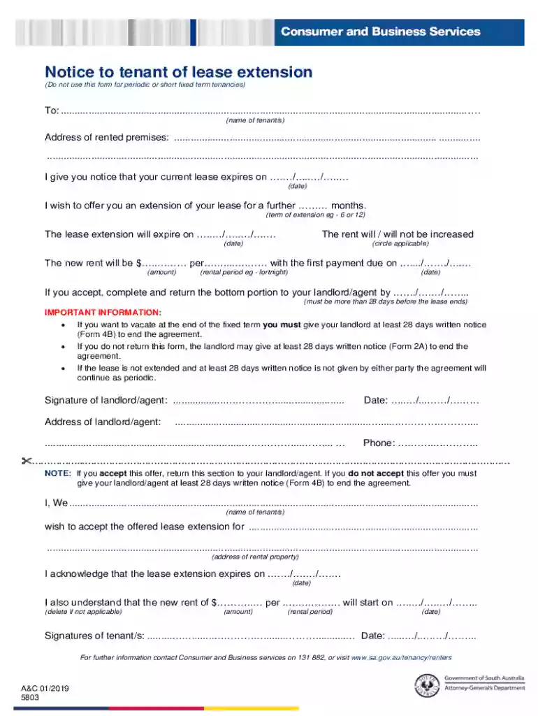 lease extension sa Preview on Page 1
