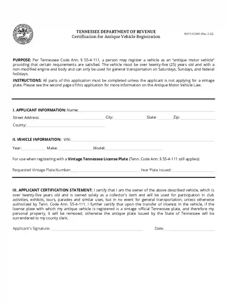 antique registration Preview on Page 1