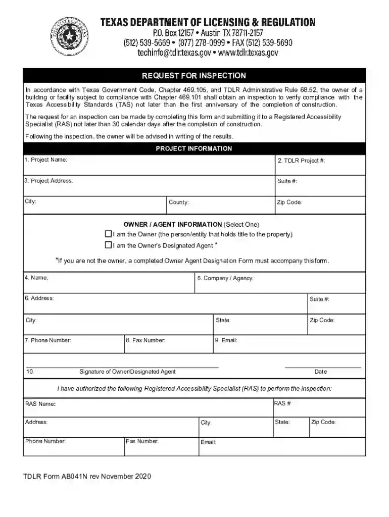 texas tdlr inspection Preview on Page 1