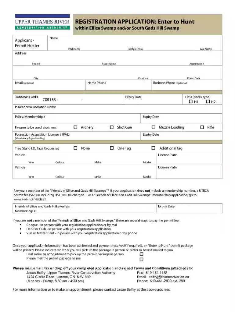 canada application enter hunt Preview on Page 1