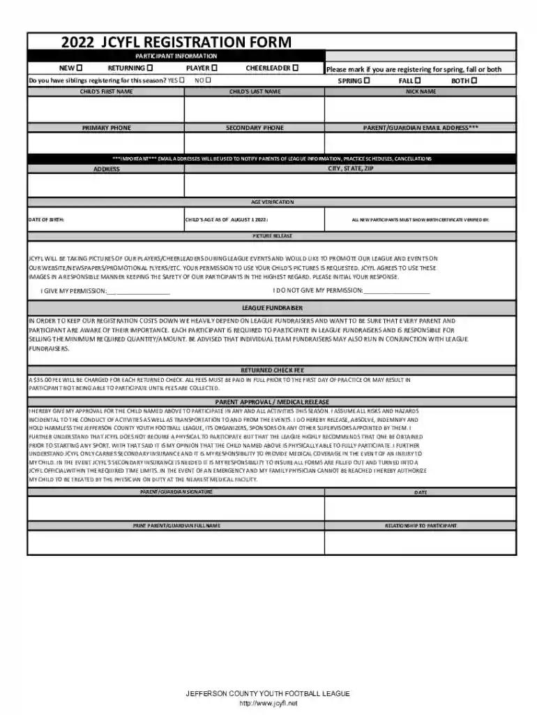 Registration Form Master xls Preview on Page 1