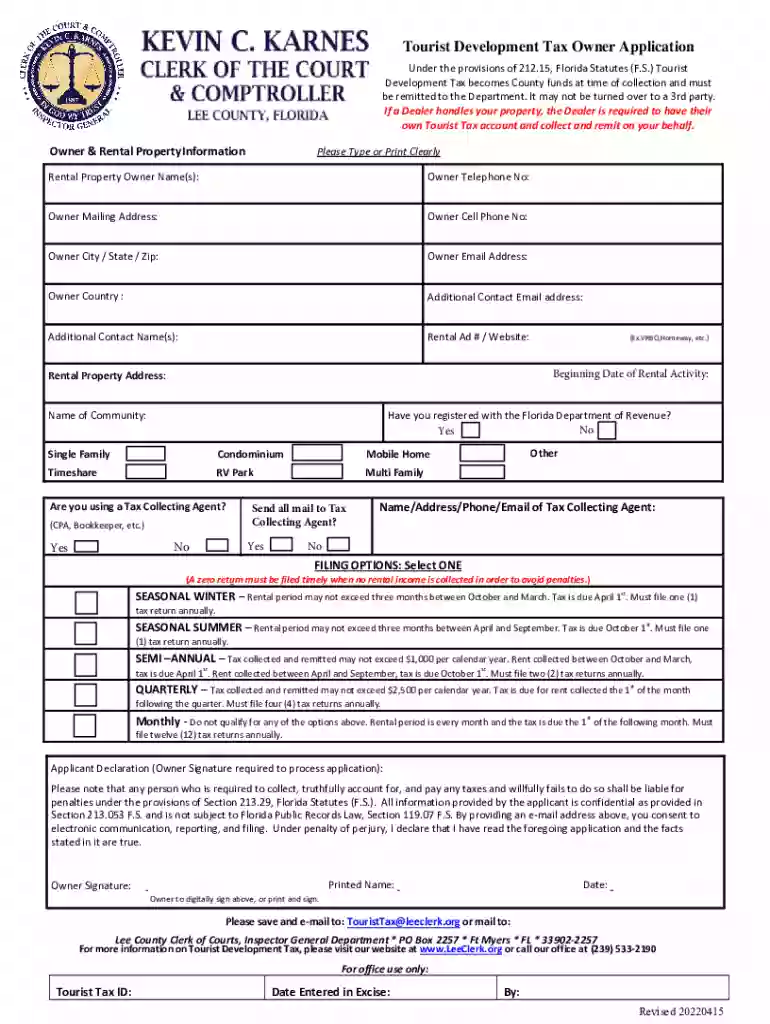 lee county tourist tax Preview on Page 1