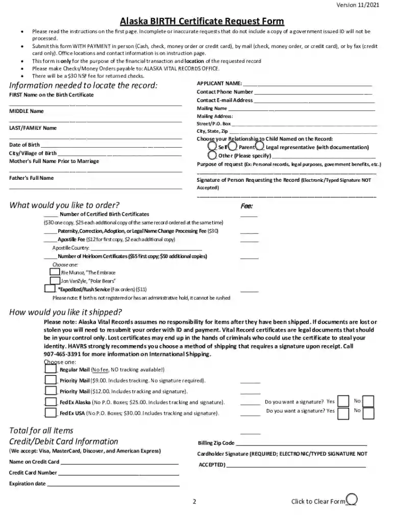 health alaska divorceDivorceFormAlaska Divorce Certificate Request Form Preview on Page 1
