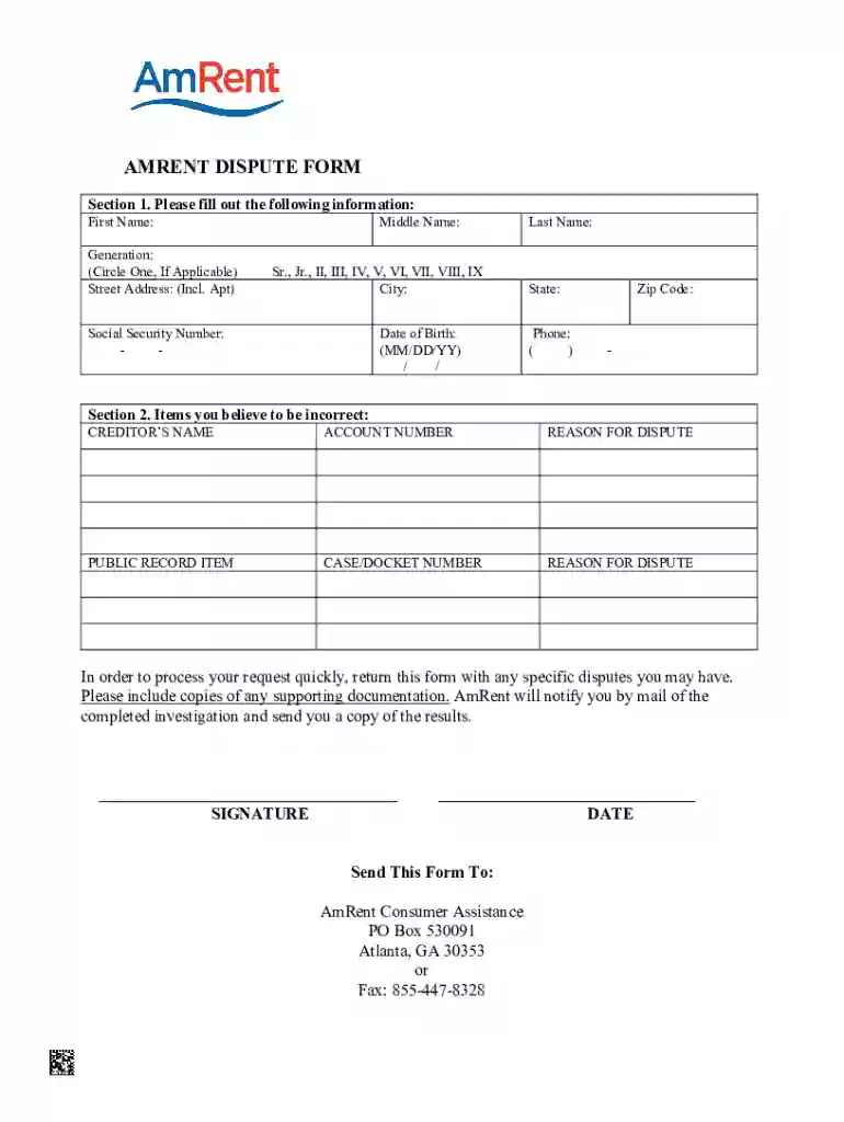 coursehero file43954397DISPUTE FORM Preview on Page 1
