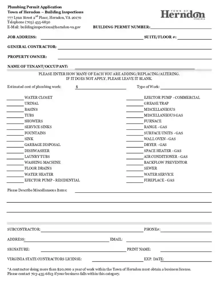 va building permit application Preview on Page 1