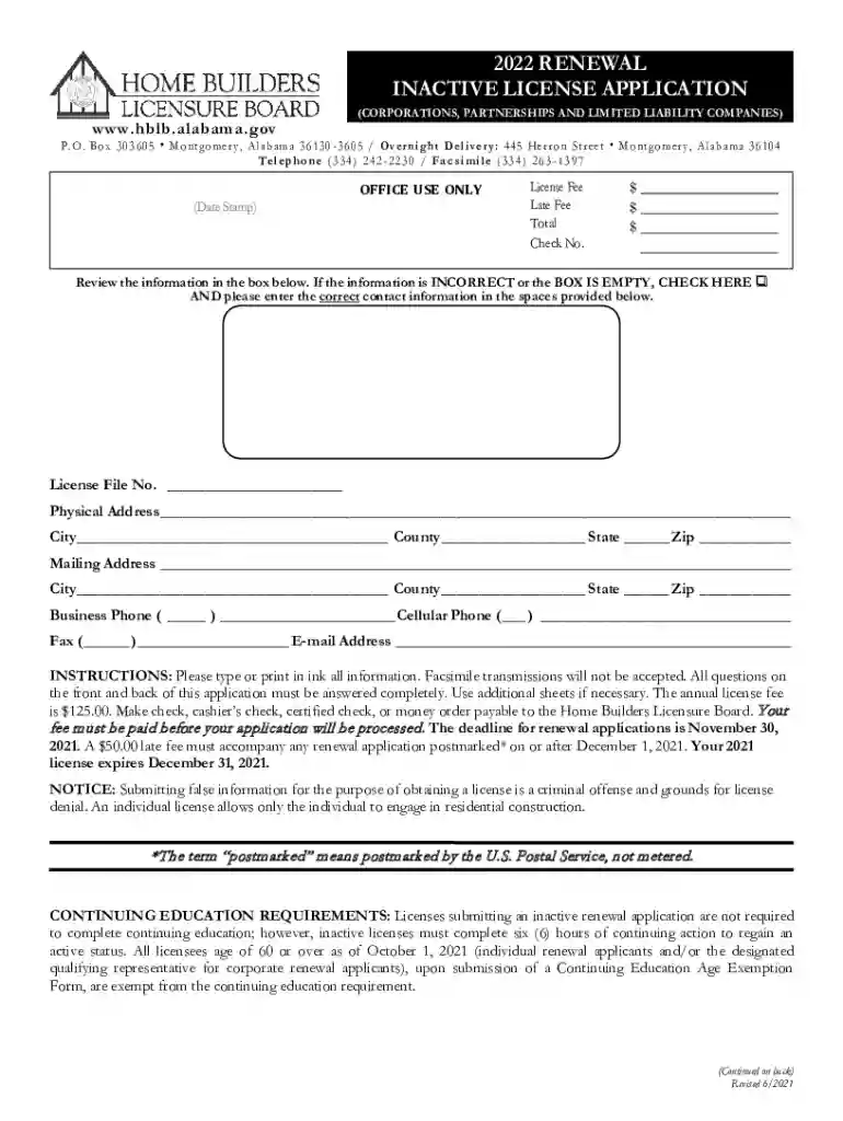 al home builders licensure board Preview on Page 1