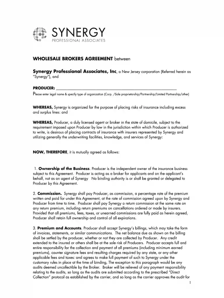 wholesale agreement template Preview on Page 1