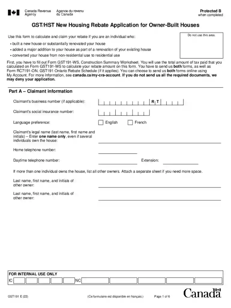 canada gst hst rebate Preview on Page 1