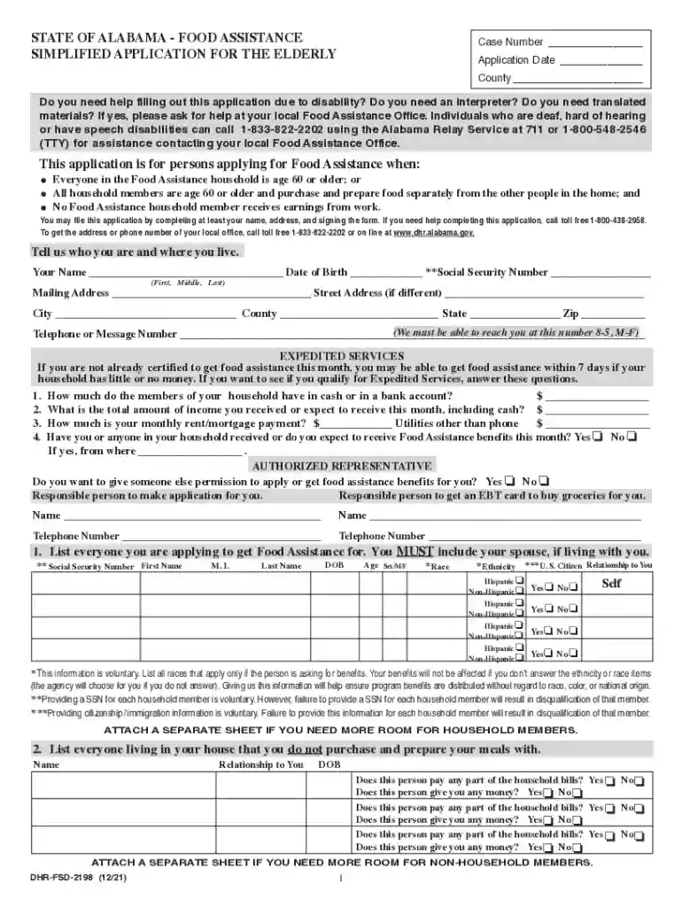 alabama food stamp application Preview on Page 1