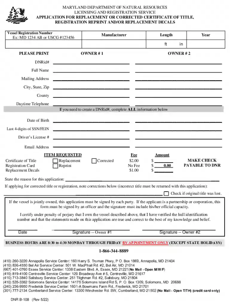 b108 form Preview on Page 1