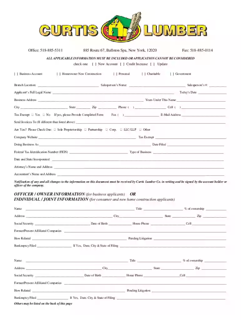 curtis lumber credit Preview on Page 1