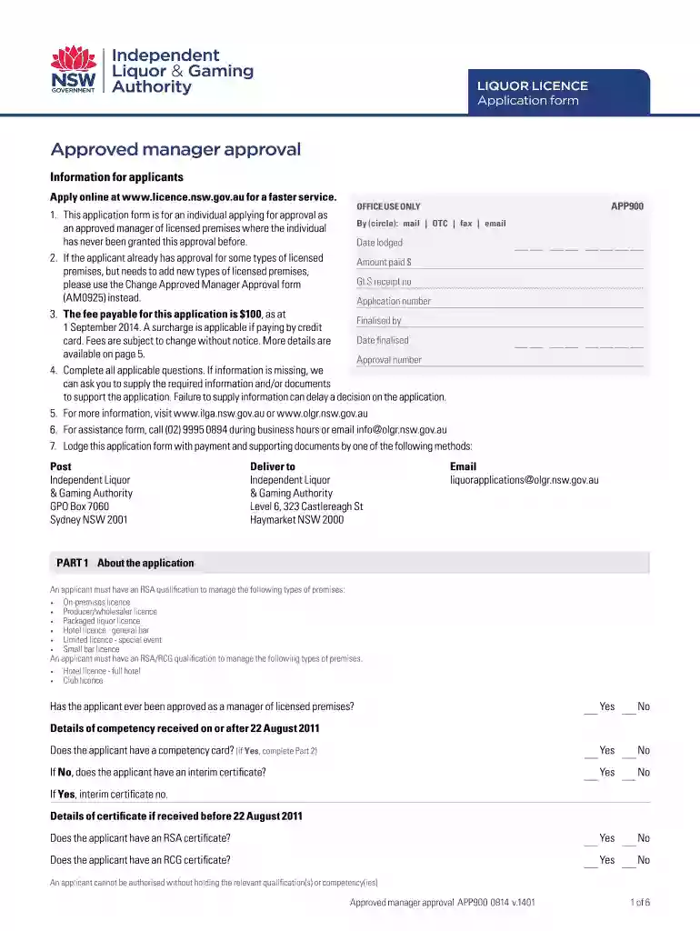 approved managers card application Preview on Page 1