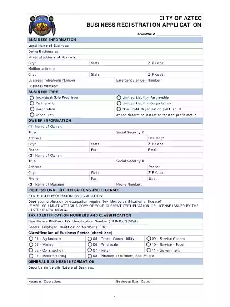 new mexico business application Preview on Page 1