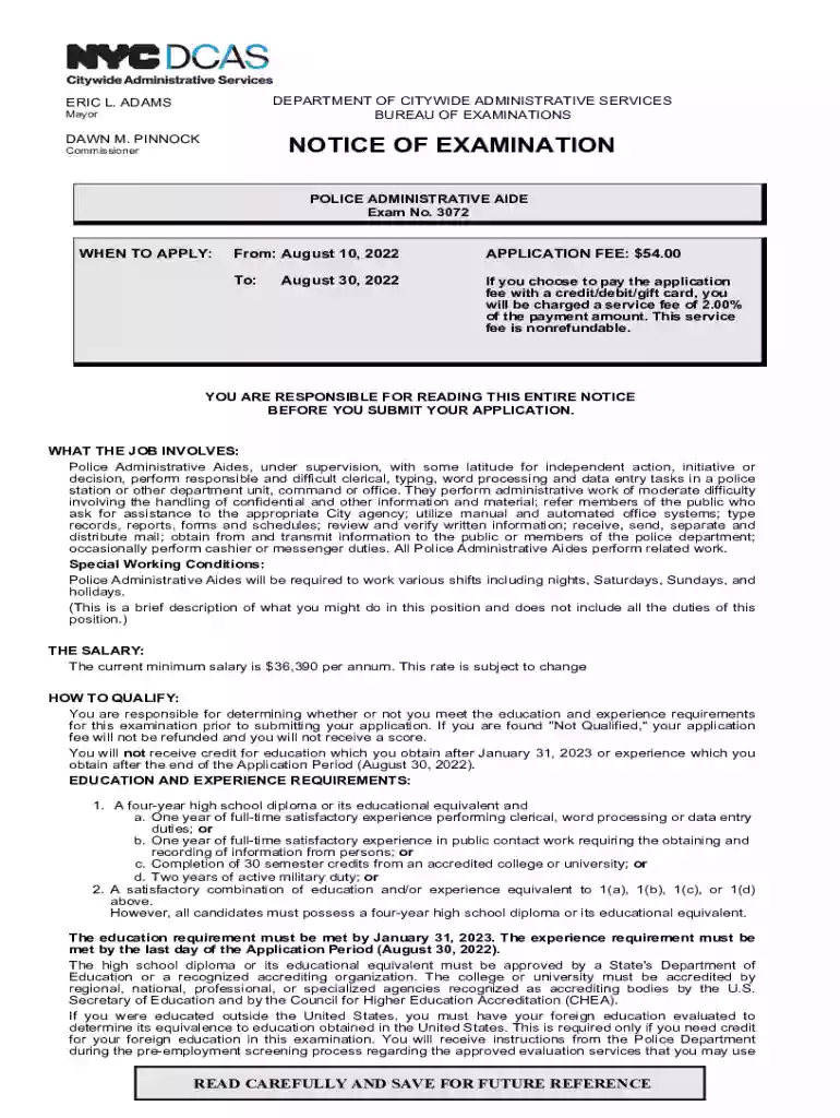 new york notice examination Preview on Page 1