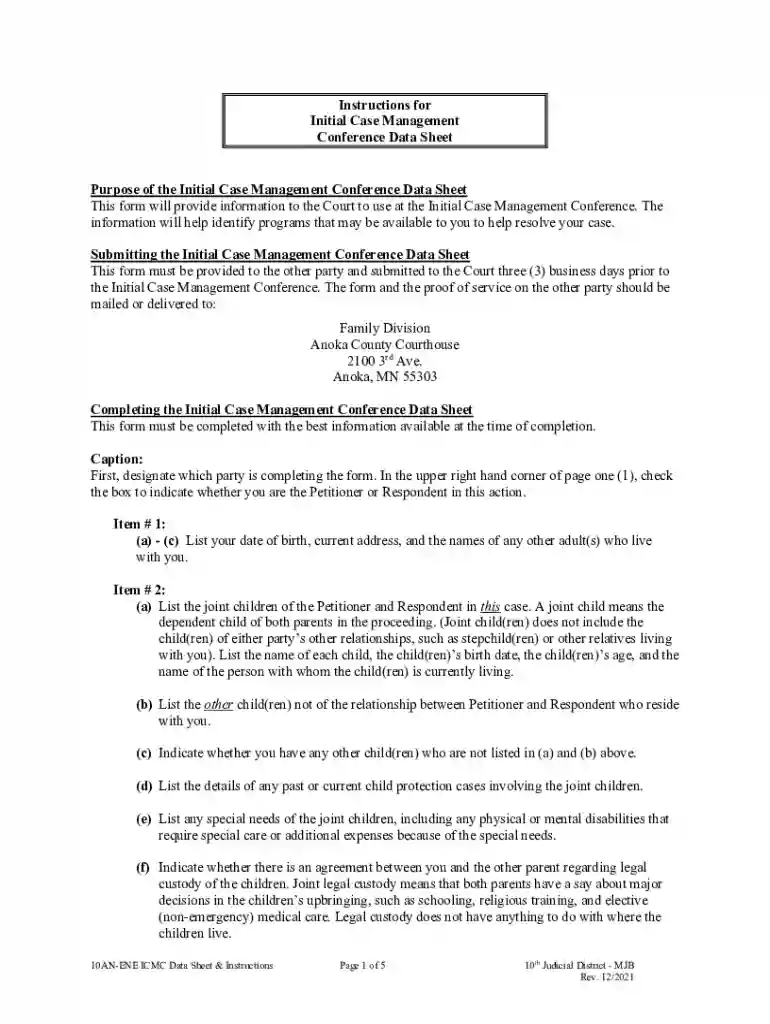 mass service-detailsinstructionsInstructions: Request for case management conference court form Preview on Page 1