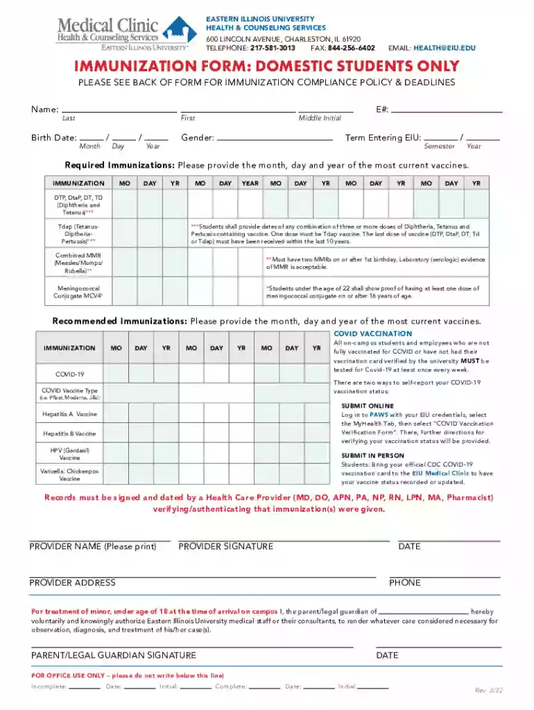 immunization record form pdf Preview on Page 1