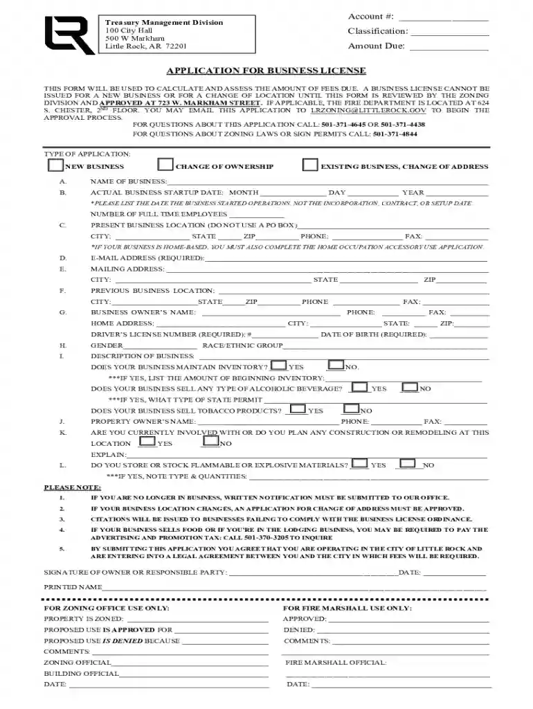 business license little rock ar Preview on Page 1