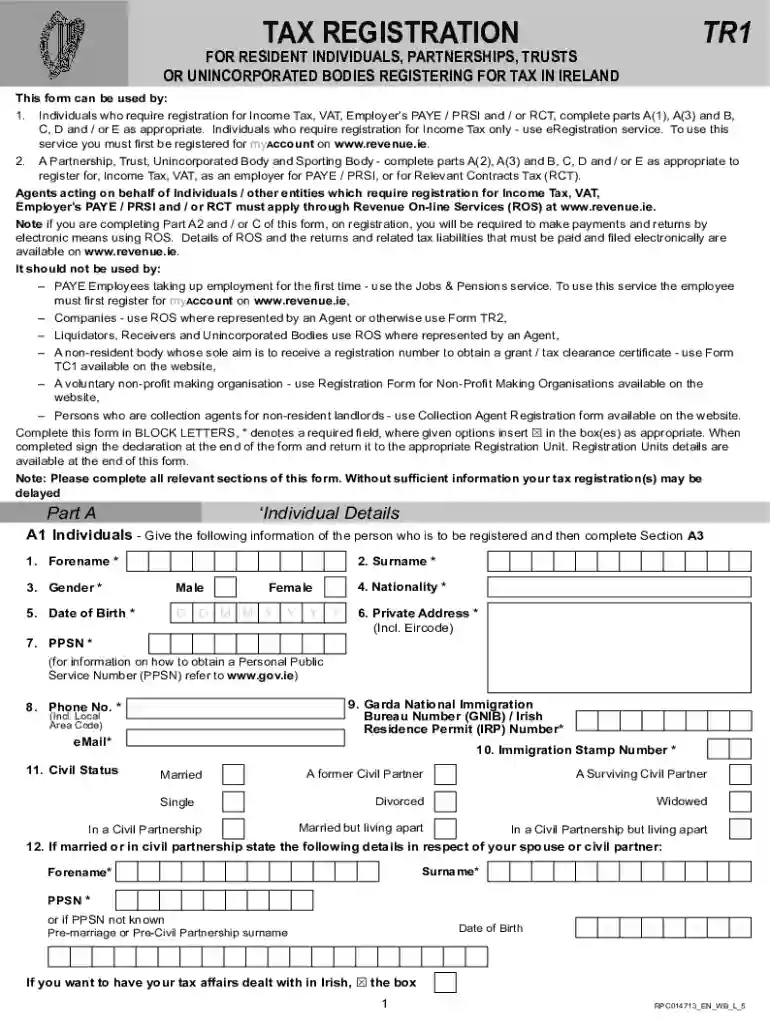 revenue ieregistering-for-taxindexRegistering for tax - Revenue Preview on Page 1