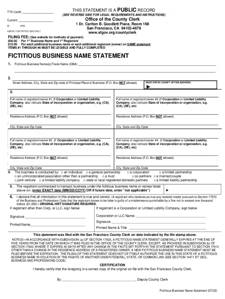 san francisco statement amount Preview on Page 1