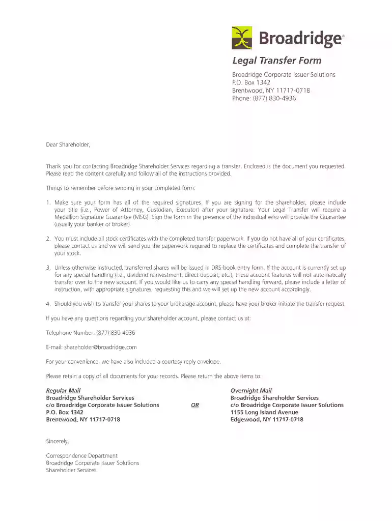 legal transfer Preview on Page 1