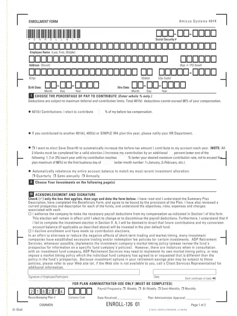 adp 401k withdrawal Preview on Page 1
