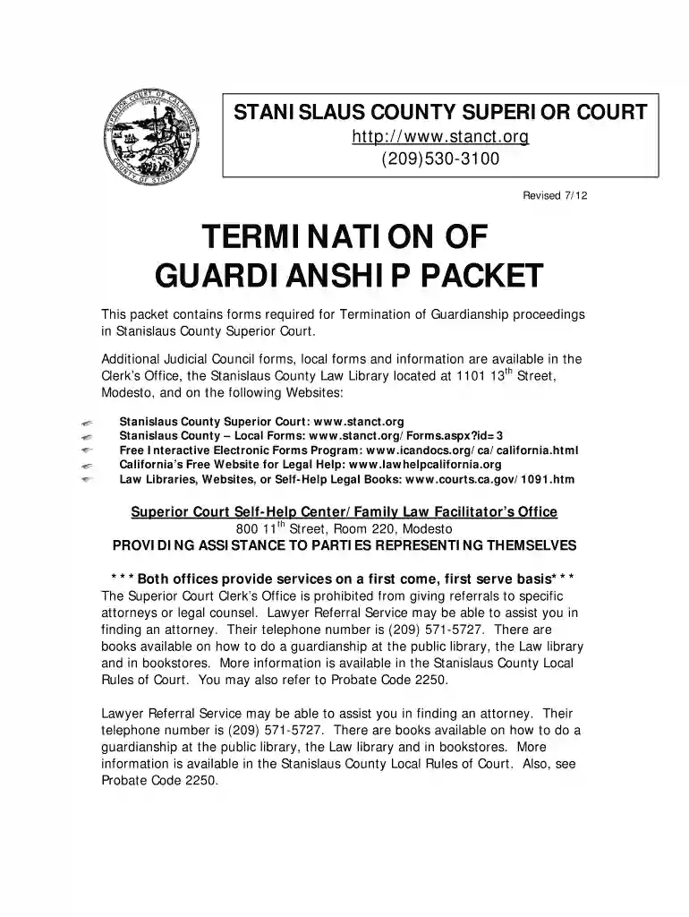 stanislaus county child custody forms Preview on Page 1