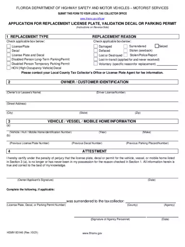 florida form 83146 Preview on Page 1