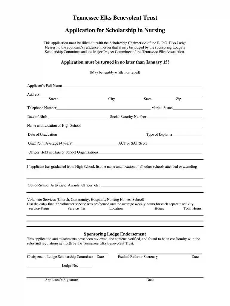 elks scholarship Preview on Page 1