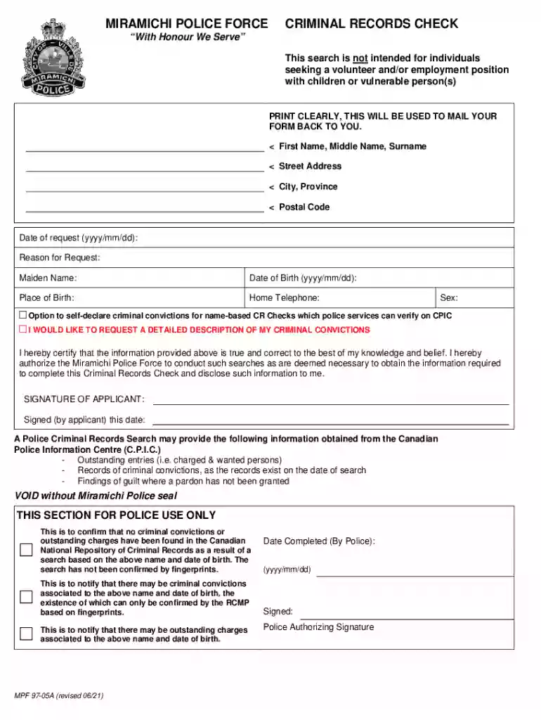 canada criminal records check Preview on Page 1