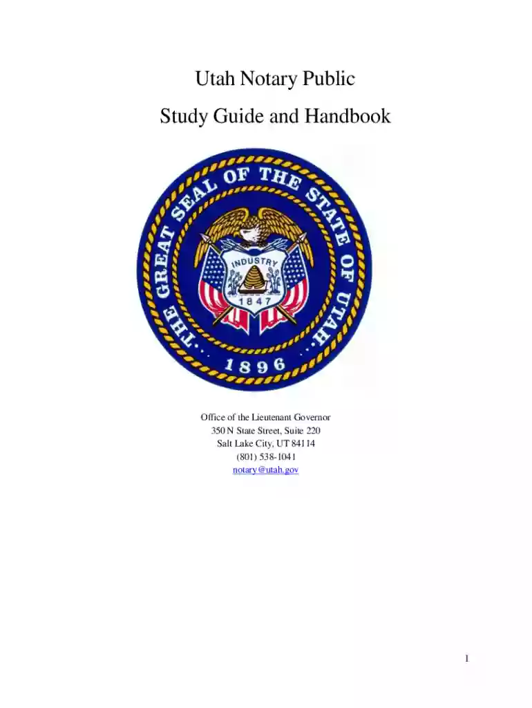 utah study guide notary Preview on Page 1