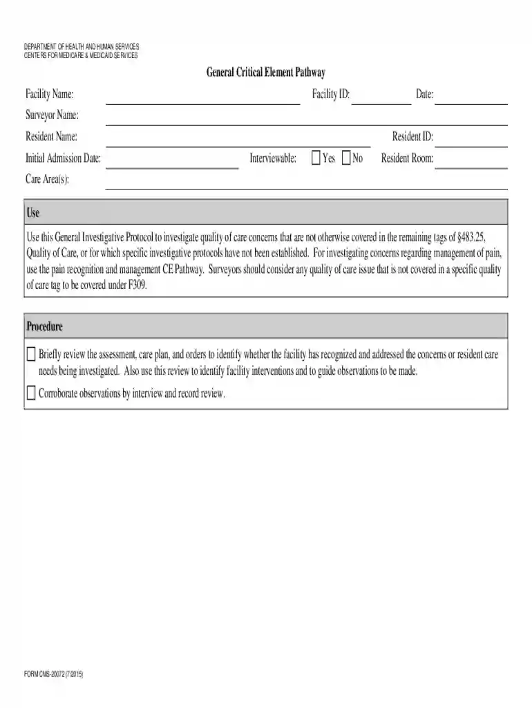 General Critical Element Pathway Preview on Page 1
