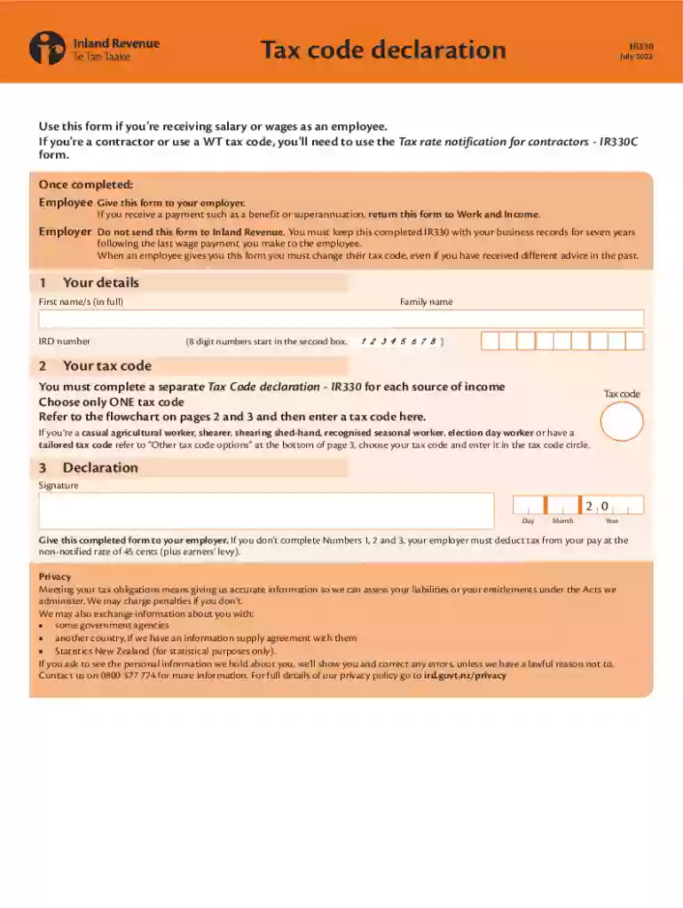 ir330 form Preview on Page 1