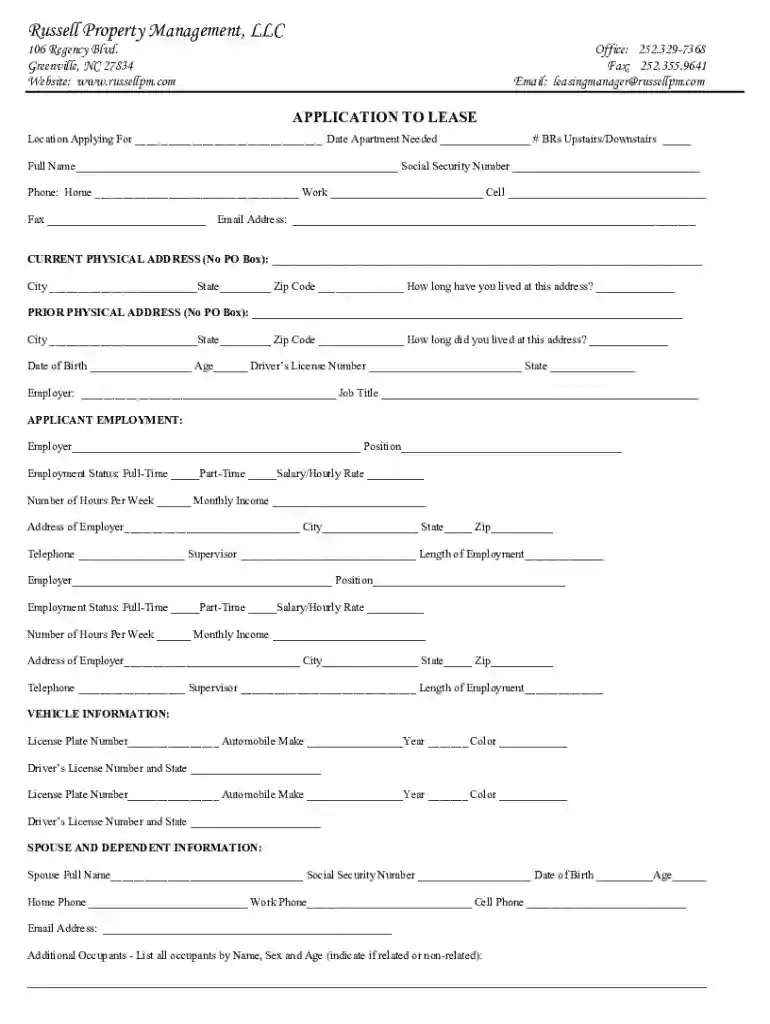 property management lease Preview on Page 1