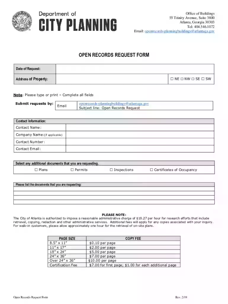 georgia open records request pdf Preview on Page 1