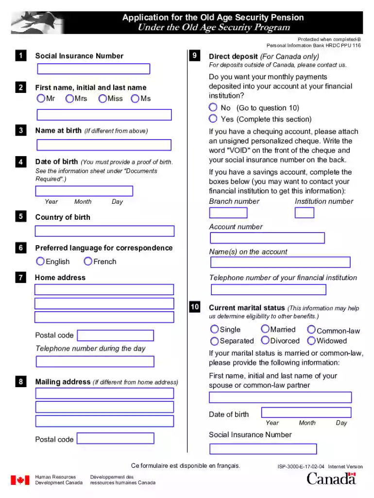 oas application form pdf Preview on Page 1