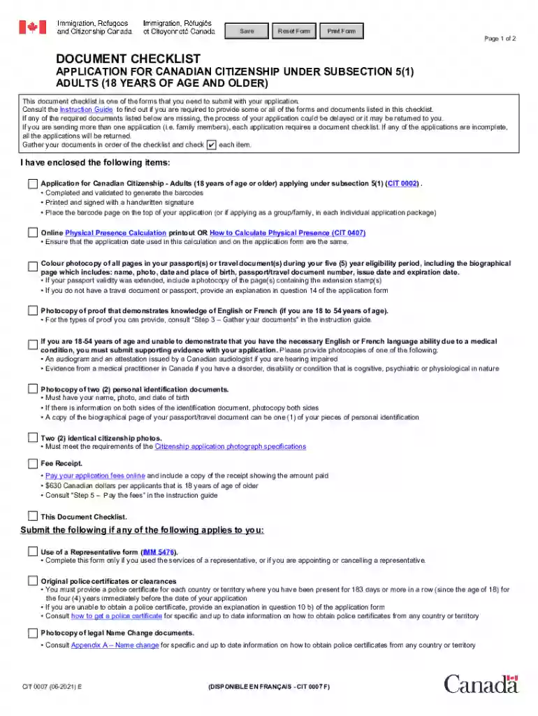 citizenship document checklist Preview on Page 1