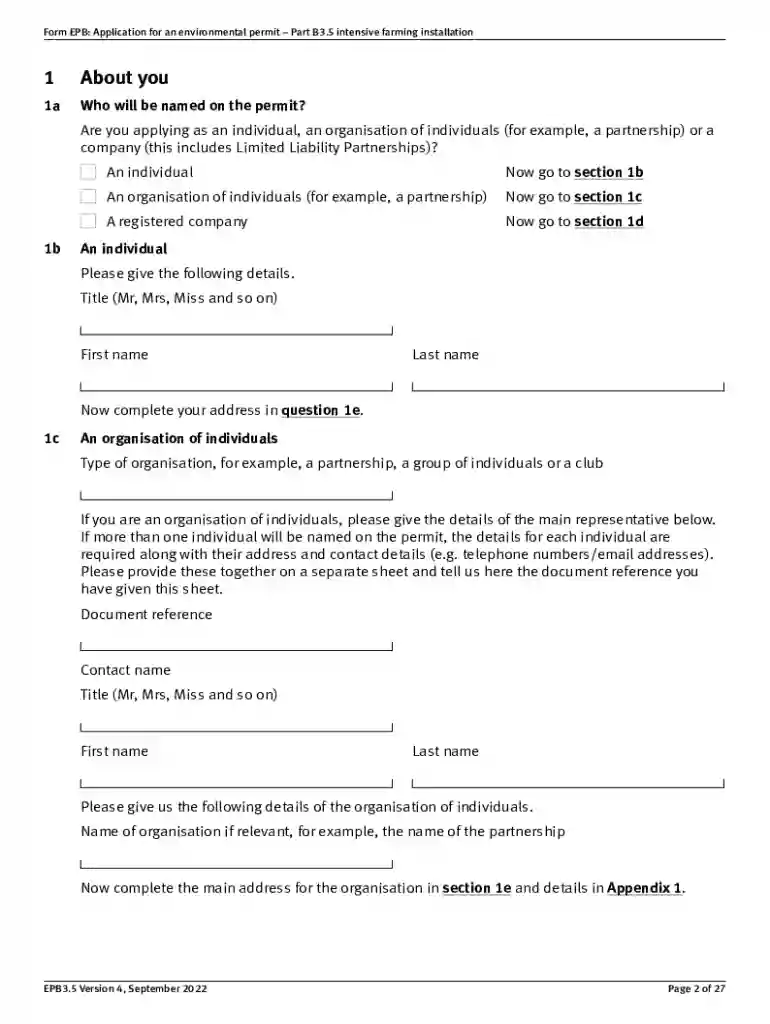 uk environmental permit application intensive Preview on Page 1