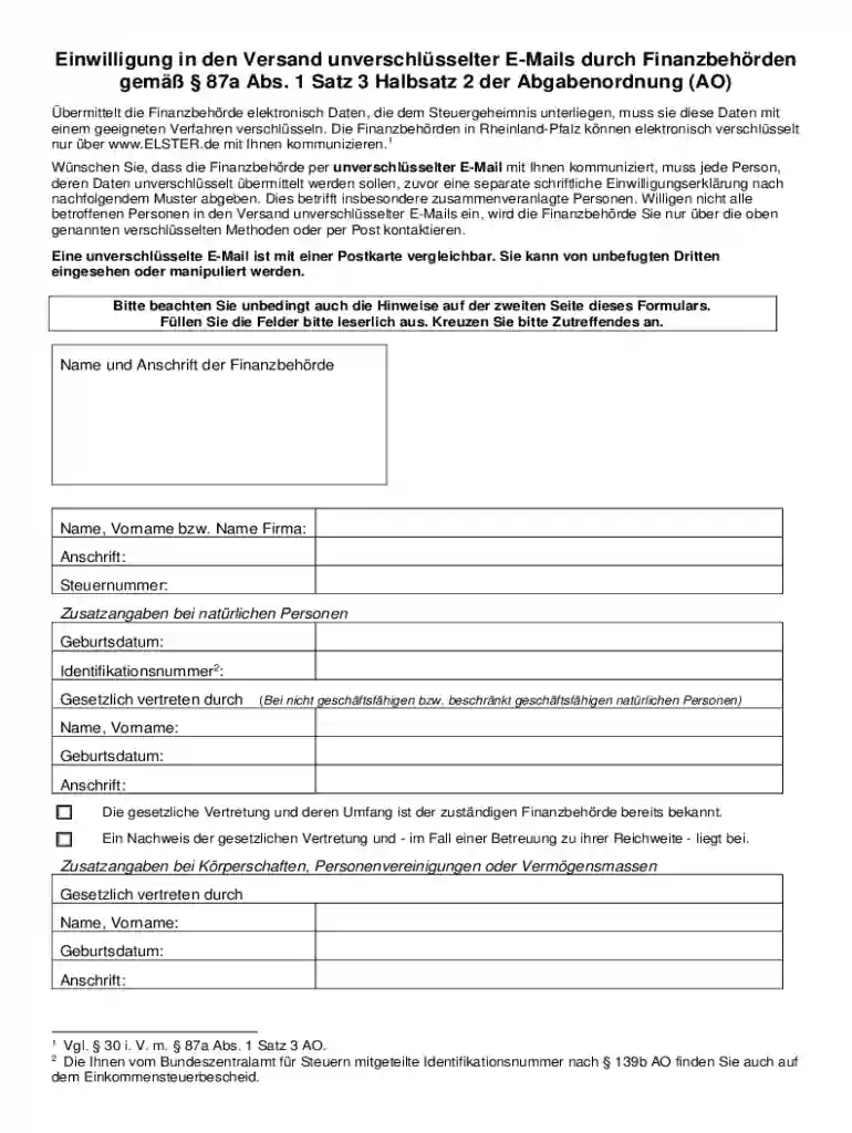 einwilligung versand Preview on Page 1