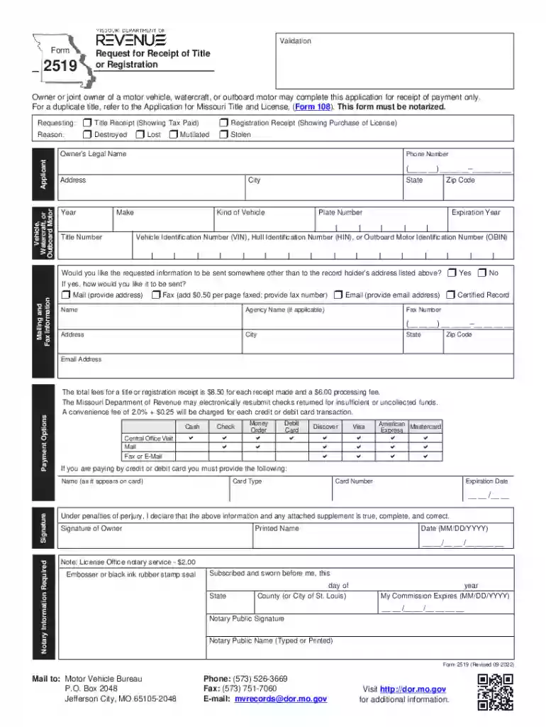 missouri receipt Preview on Page 1