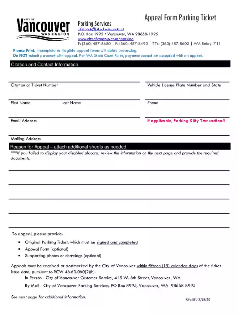 Parking Appeal Parking Preview on Page 1
