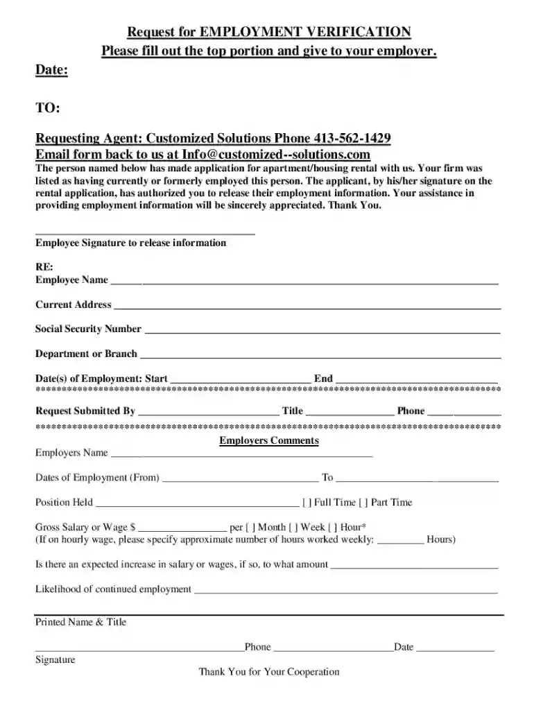 liveabout sample-employment-verificationExample of a Request for Employment Verification Preview on Page 1