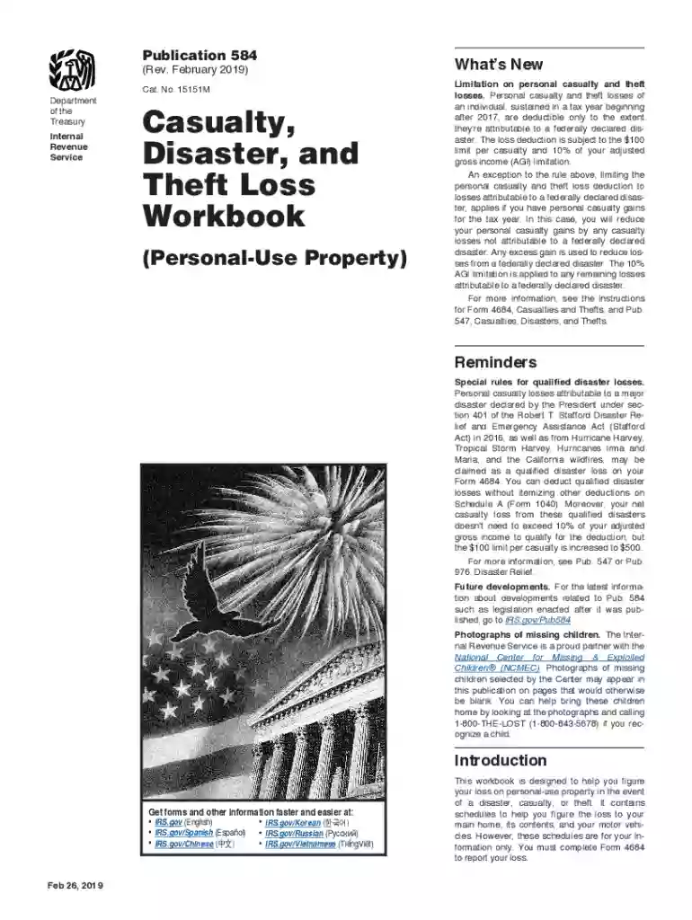irs publication 584 Preview on Page 1