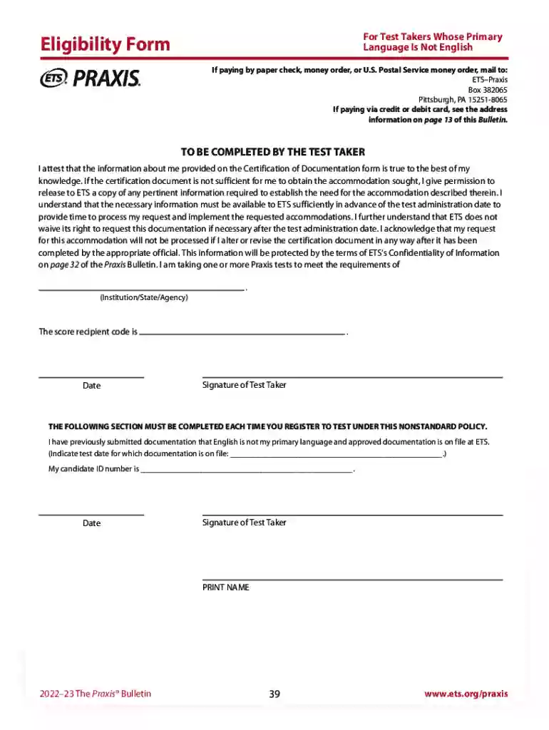 praxis unofficial score at end of test Preview on Page 1